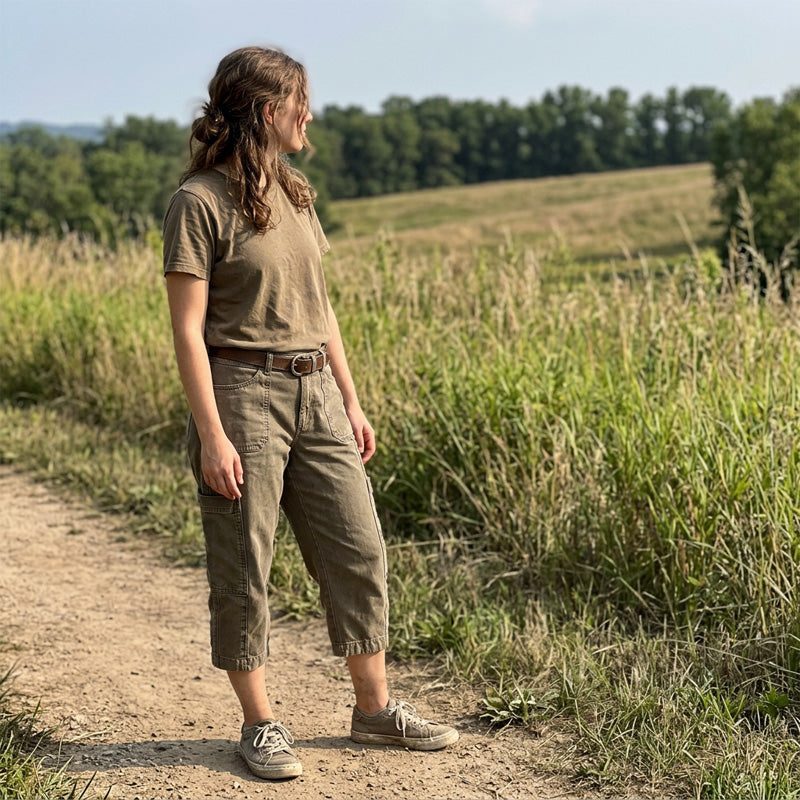 CLARA | Relaxed Cargo Cropped Trousers