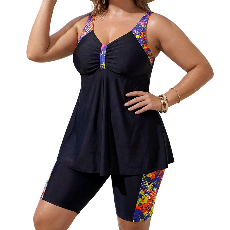 BEATRICE | Flattering Tankini and Boy Short Swim Set