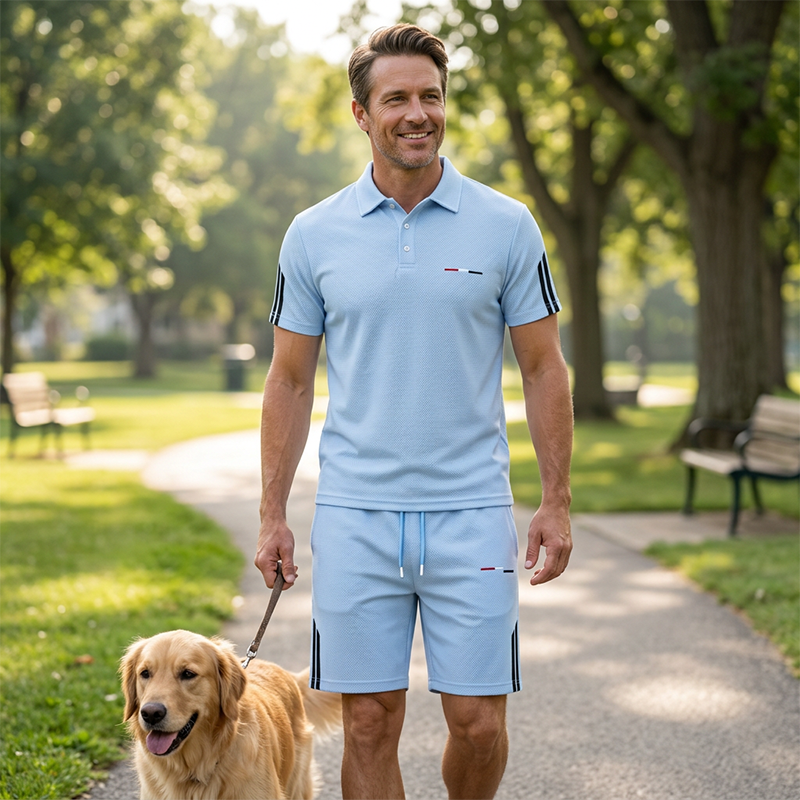 THEO | RELAXED TWO-PIECE SHORT SLEEVE TOP AND SHORTS SET