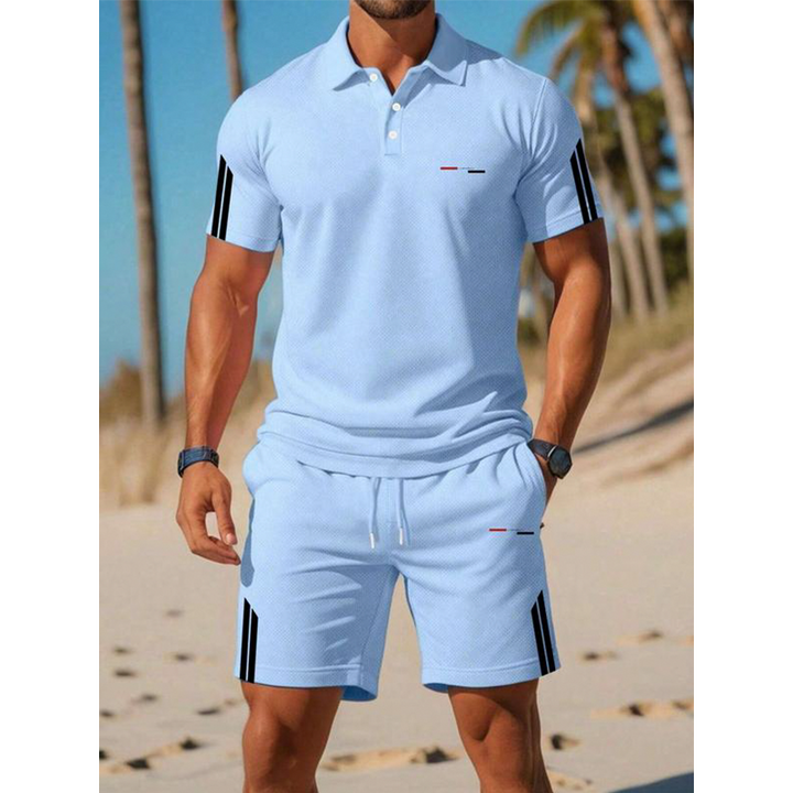 THEO | RELAXED TWO-PIECE SHORT SLEEVE TOP AND SHORTS SET
