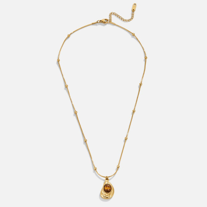 Marjorie | Gold Necklace with Tiger's Eye
