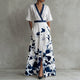 NUALA | ELEGANT FLORAL A-LINE DRESS