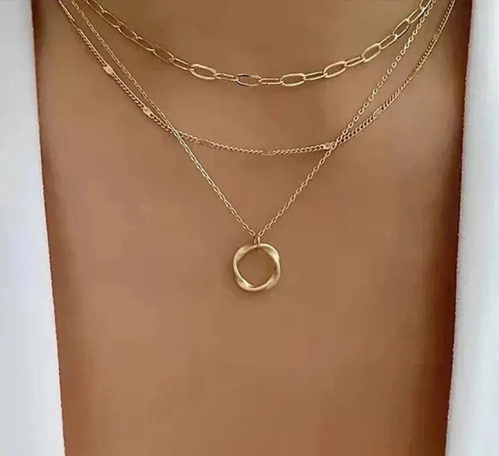 Josephine | Classic Layered Gold Pendant Necklace