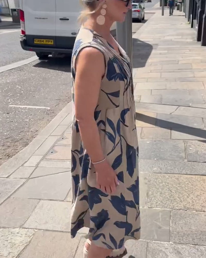 Winifred | Printed Sleeveless Maxi Dress