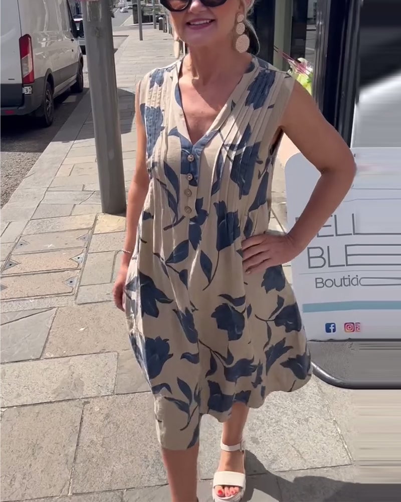 Winifred | Printed Sleeveless Maxi Dress