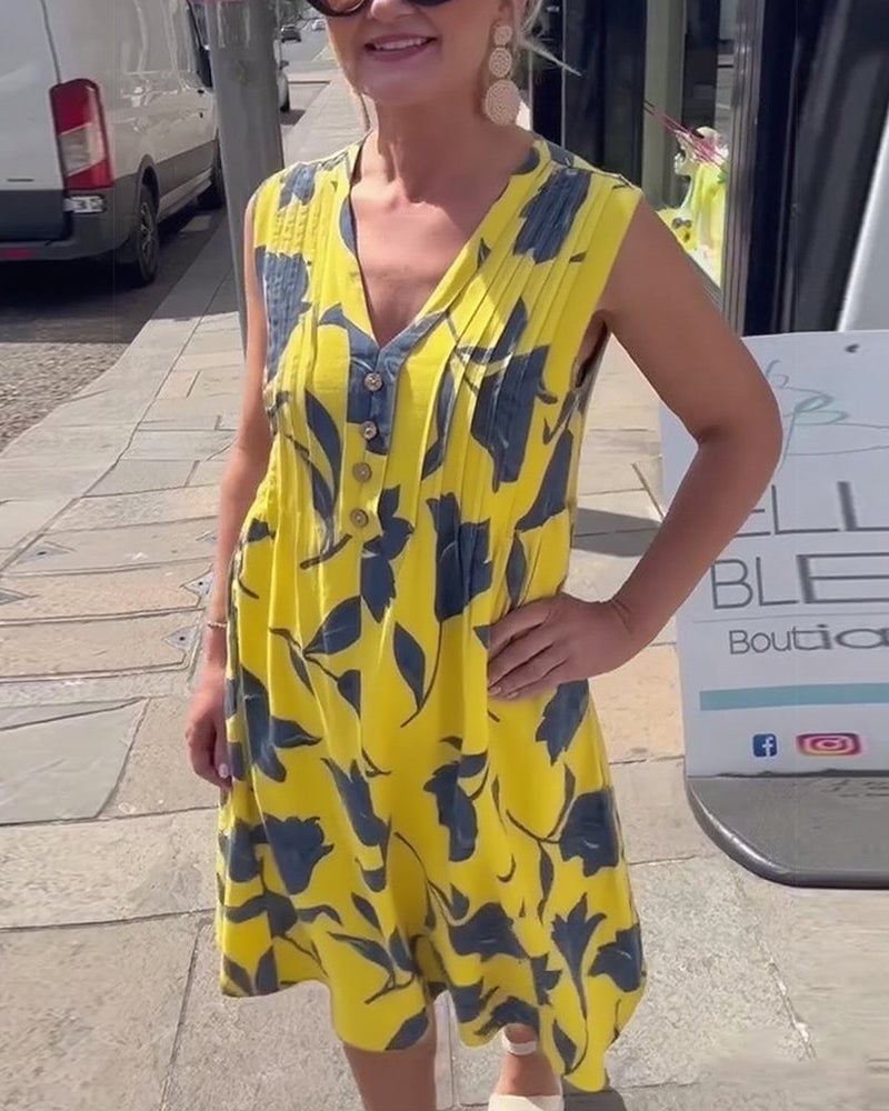 Winifred | Printed Sleeveless Maxi Dress
