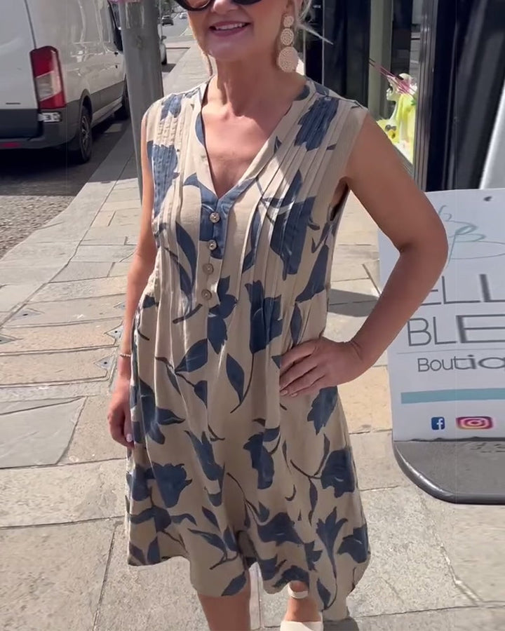 Winifred | Printed Sleeveless Maxi Dress