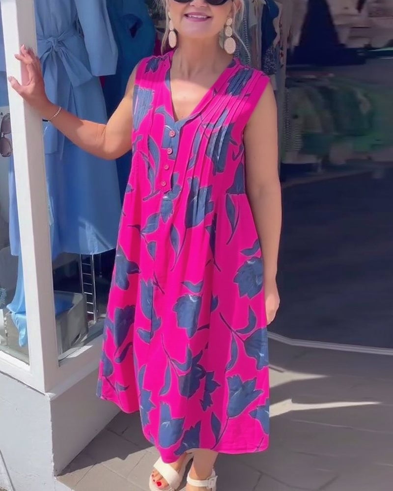 Winifred | Printed Sleeveless Maxi Dress