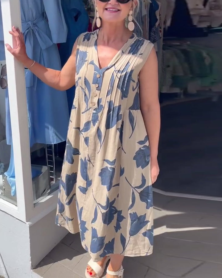 Winifred | Printed Sleeveless Maxi Dress